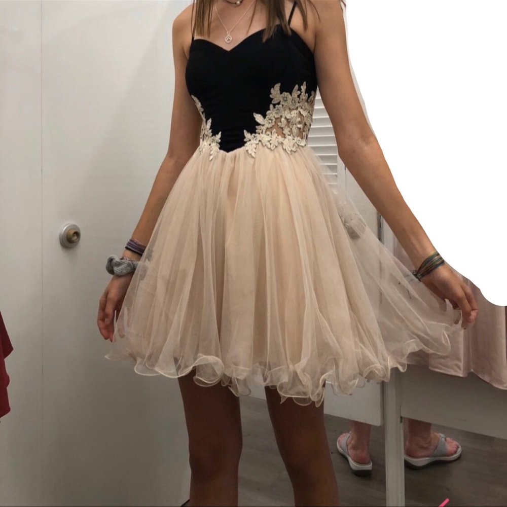 Champagne Homecoming Dress